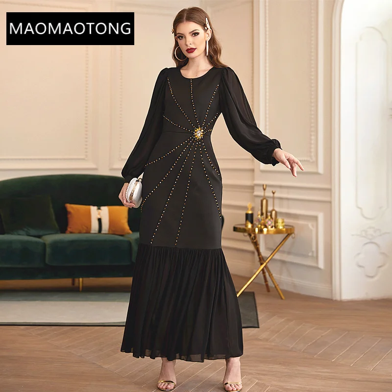 Saudi clothing abaya caftan Dresses for plus size women lantern sleeve diamond crystal embroidery chiffon pleated maxi dress
Saudi clothing abaya caftan Dresses for plus size women lantern sleeve diamond crystal embroidery chiffon pleated maxi dress