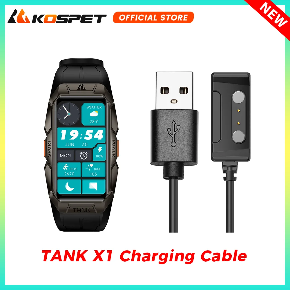 Original Magnetic Charging Cable for KOSPET TANK X1 Military Smartwatch Charger Line Charging Dock Station for Smart Bracelet
Original Magnetic Charging Cable for KOSPET TANK X1 Military Smartwatch Charger Line Charging Dock Station for Smart Bracelet