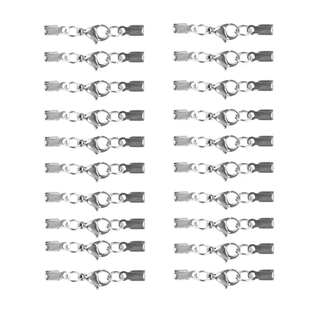 20 Pack Lobster Claw Clasp Rings Cord End Caps Choker Jewelry Connector
20 Pack Lobster Claw Clasp Rings Cord End Caps Choker Jewelry Connector