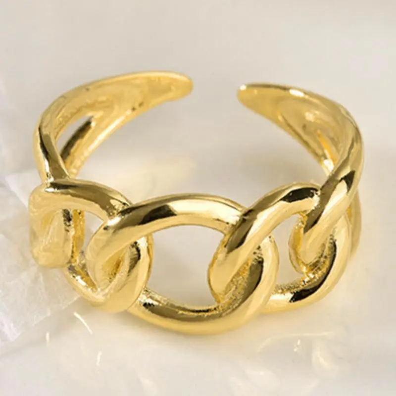 Hip Hop Golden Chain Adjustable Rings for Women Man Zinc Alloy Finger Ring Female Punk Jewelry Party Gifts Dropshipping
Hip Hop Golden Chain Adjustable Rings for Women Man Zinc Alloy Finger Ring Female Punk Jewelry Party Gifts Dropshipping
