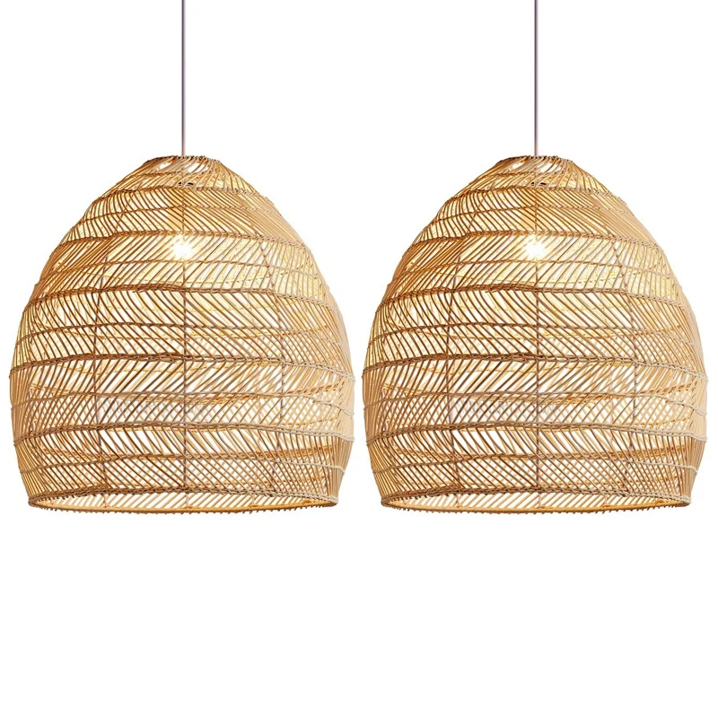2X Rattan Lamp Pendant Light Vintage Hanging Lamp Shades E27 Living Room Dining Room Home Decor Cafe Restaurant Hanglamp-FS-PHFU
2X Rattan Lamp Pendant Light Vintage Hanging Lamp Shades E27 Living Room Dining Room Home Decor Cafe Restaurant Hanglamp-FS-PHFU