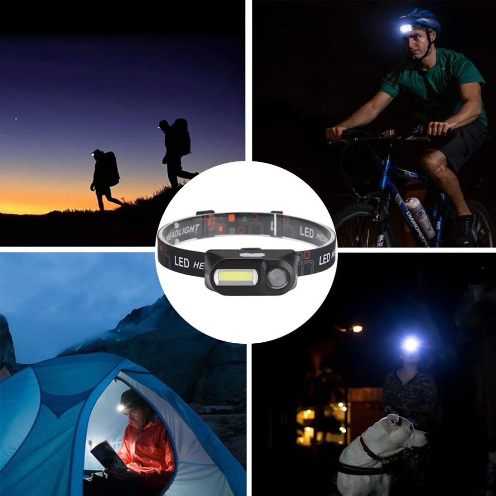 Portable Headlight Waterproof Flashlight Headlamp for Fishing Riding 
Portable Headlight Waterproof Flashlight Headlamp for Fishing Riding
