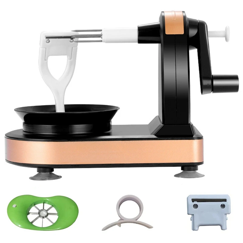 Peeler Slicer Corer, Peeler And Corer, Pear Peeler With Bonus Orange Peeler, Stainless Steel Blade, Suction Base
Peeler Slicer Corer, Peeler And Corer, Pear Peeler With Bonus Orange Peeler, Stainless Steel Blade, Suction Base