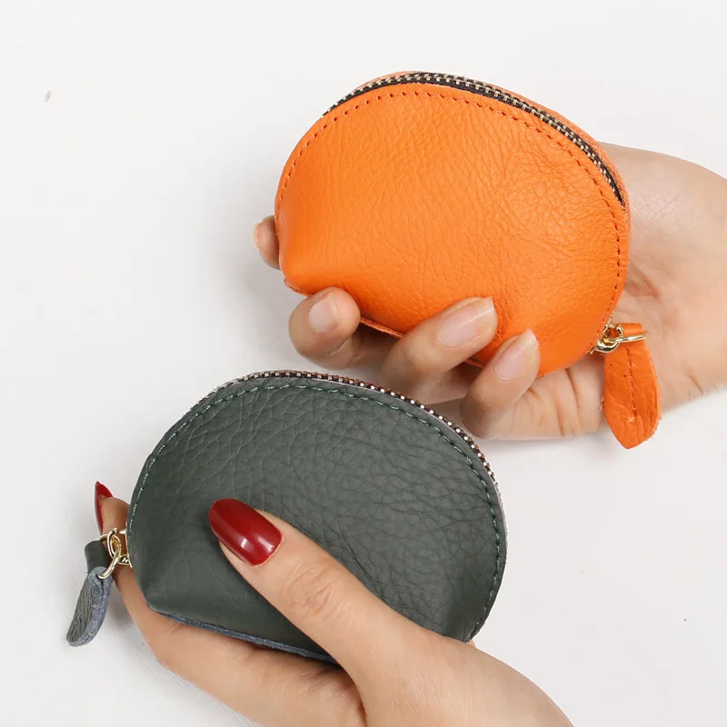 European And American Leather Change Storage Bag Women's Fashion Cowhid Leather Mini Zipper Coin Purse Simple Women's Coin Bag
European And American Leather Change Storage Bag Women's Fashion Cowhid Leather Mini Zipper Coin Purse Simple Women's Coin Bag