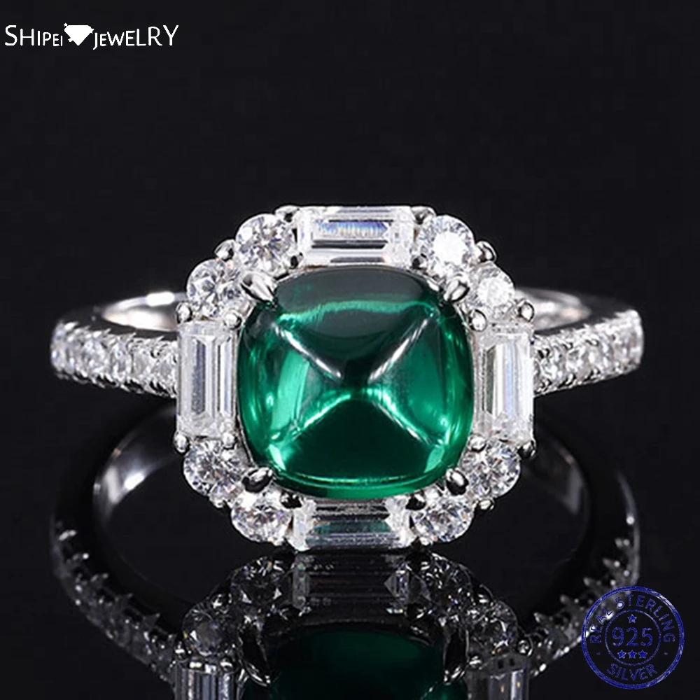 Shipei 925 Sterling Silver 8*8 MM Created Moissanite Emerald Ruby Sapphire Gemstone Party Ring Vintage Fine Jewelry Wholesale
Shipei 925 Sterling Silver 8*8 MM Created Moissanite Emerald Ruby Sapphire Gemstone Party Ring Vintage Fine Jewelry Wholesale