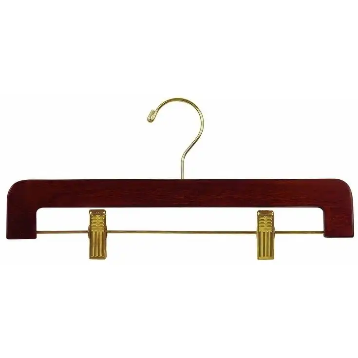 Hanger Wooden Bottom Hanger w/Clips, Walnut with Brass Hardware, Box of 25 Organizer Clothing Storage Rack
Hanger Wooden Bottom Hanger w/Clips, Walnut with Brass Hardware, Box of 25 Organizer Clothing Storage Rack