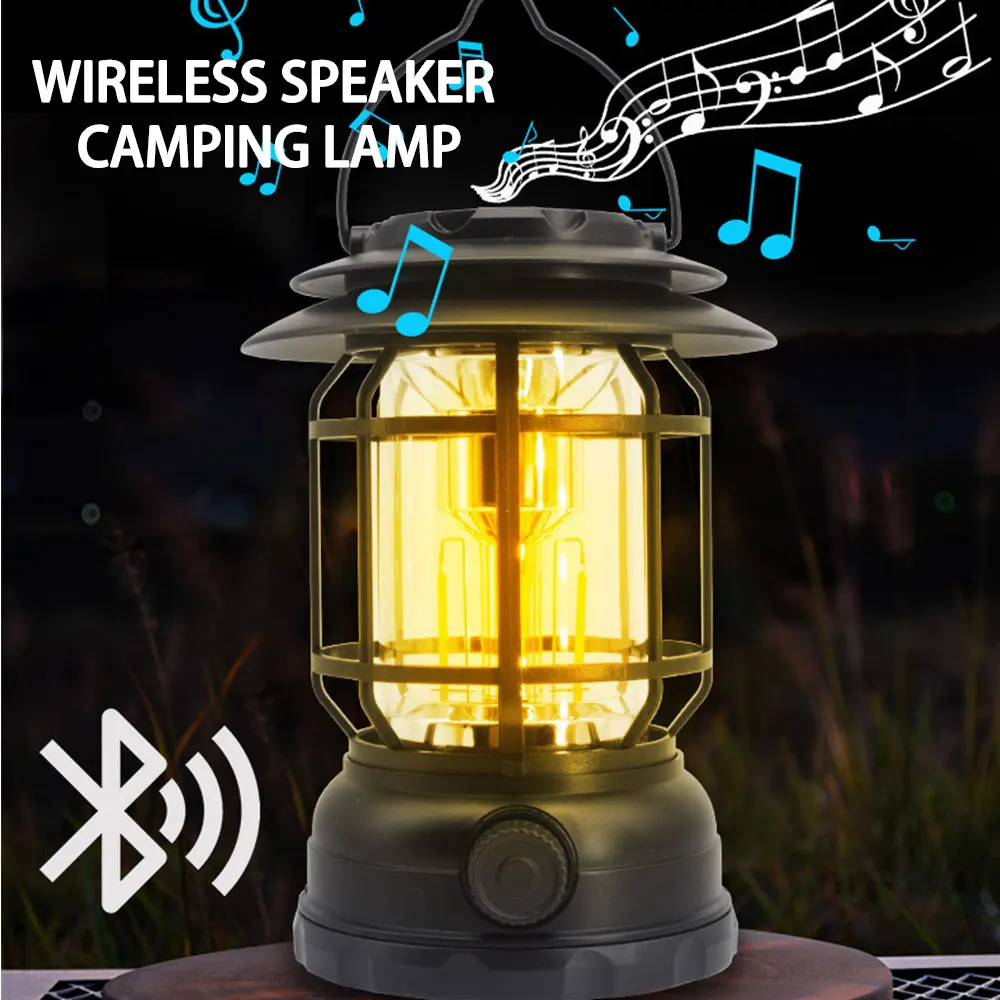 LED Outdoors Bluetooth Night Light Retro Waterproof Speaker Camping Lamp Portable Power Bank Hanging Tent Lamp
LED Outdoors Bluetooth Night Light Retro Waterproof Speaker Camping Lamp Portable Power Bank Hanging Tent Lamp