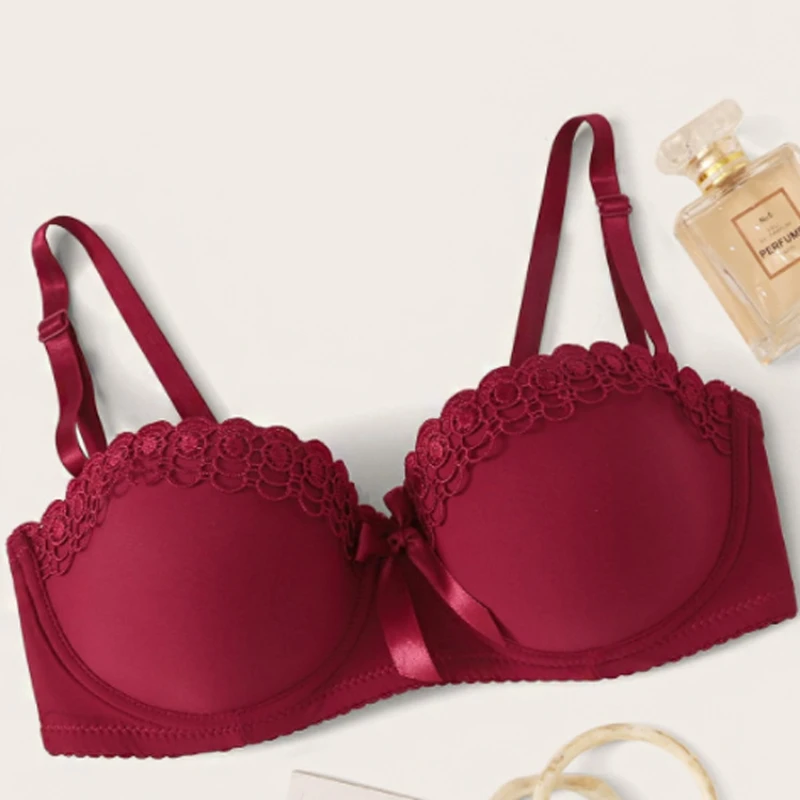 Women Bra Sexy Bow Embroidered Steel Ring Underwear Anti Slip Adjustable Shoulder Strap Fashion Gather Brassiere Female Intimate
Women Bra Sexy Bow Embroidered Steel Ring Underwear Anti Slip Adjustable Shoulder Strap Fashion Gather Brassiere Female Intimate