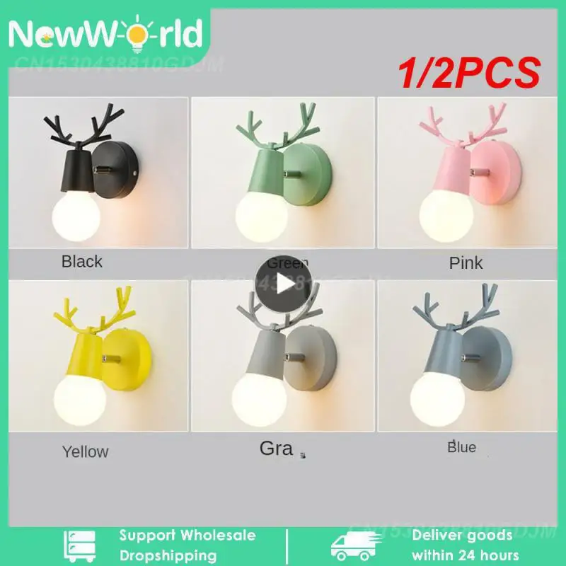1/2PCS Nordic Adjustable LED Wall Lights colorful macaron Antlers wall lamp Bedroom Sconce Mounted Children room Decor Lighting
1/2PCS Nordic Adjustable LED Wall Lights colorful macaron Antlers wall lamp Bedroom Sconce Mounted Children room Decor Lighting