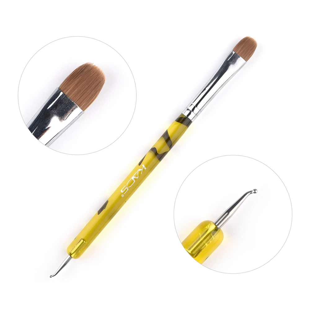KADS 2 Way French Gel Acrylic Nail Art Kolinsky Brush Manicure Clean-Up Brush with Dotting Tool Professional Cuticle Clean Up
KADS 2 Way French Gel Acrylic Nail Art Kolinsky Brush Manicure Clean-Up Brush with Dotting Tool Professional Cuticle Clean Up