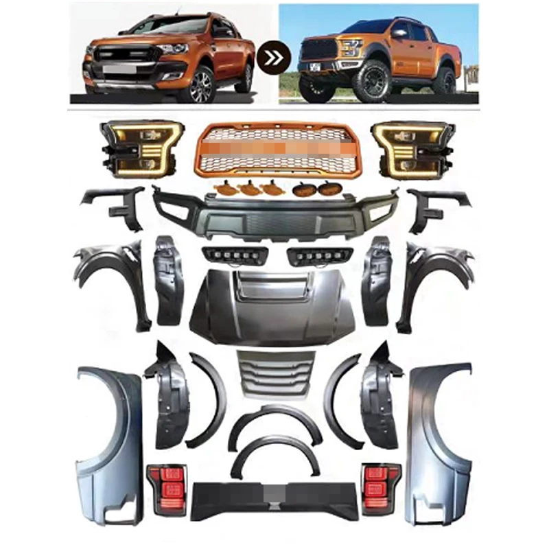 Full Set Car Front Rear Bumper Facelift Wide Conversion Bodykit Body Kit for Ford Ranger T7 T8 Change To F150 F-150 Raptor
Full Set Car Front Rear Bumper Facelift Wide Conversion Bodykit Body Kit for Ford Ranger T7 T8 Change To F150 F-150 Raptor