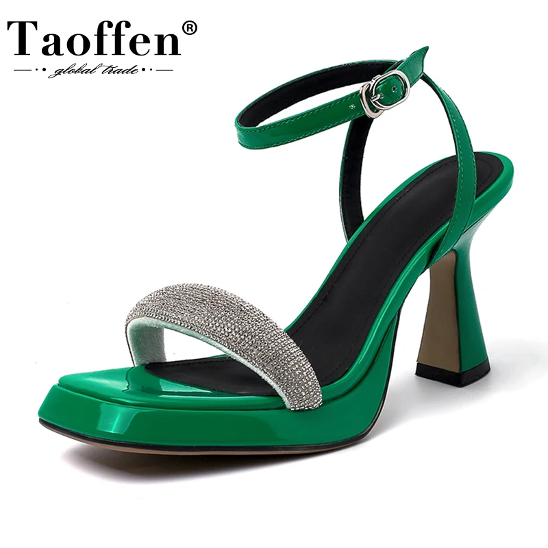 Taoffen Real Leather Sandals For Women 2022 Thick High Heels Rhine Stone Platform Woman'S Shoe Summer Footwear Size 34-40
Taoffen Real Leather Sandals For Women 2022 Thick High Heels Rhine Stone Platform Woman'S Shoe Summer Footwear Size 34-40