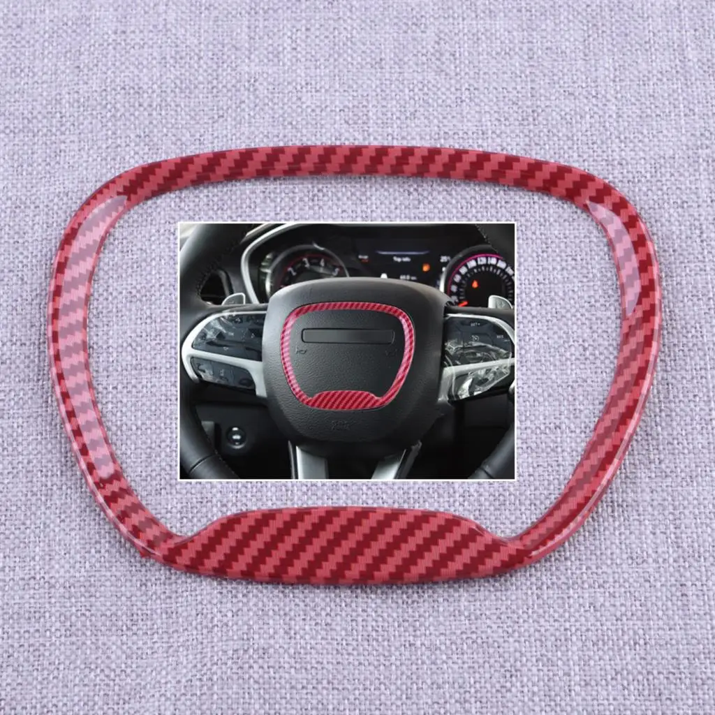 Steering Wheel Panel Moulding Trim Frame Cover Red Carbon Fiber Style Plastic Fit for Dodge Challenger 2015 2016 2017 2018 2019
Steering Wheel Panel Moulding Trim Frame Cover Red Carbon Fiber Style Plastic Fit for Dodge Challenger 2015 2016 2017 2018 2019