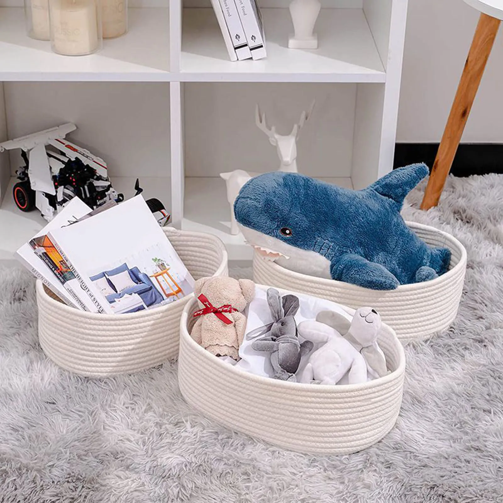3pcs Small Baby Nursery Storage Baskets Large Capacity Rectangular Storage Bins for Laundry Room Children's Room Storage Box
3pcs Small Baby Nursery Storage Baskets Large Capacity Rectangular Storage Bins for Laundry Room Children's Room Storage Box