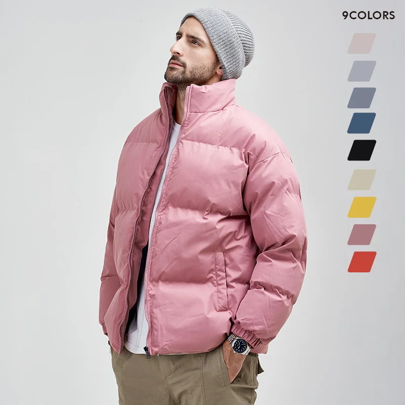 

2023 Winter New Men Padded Cotton Jacket Coat Plus Size 8XL Outerwear Warm Quilted Parka All-match Loose Basic Puffer Jacket Men