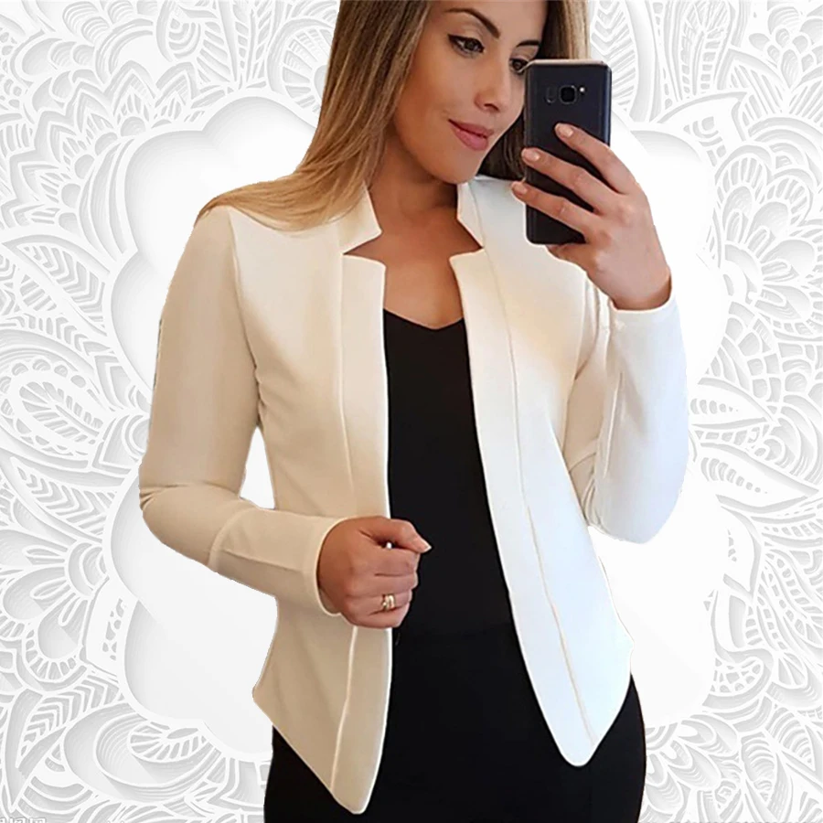 2022 New Women Coat Spring Autumn Female Small Suit Pure Color Long Sleeve Womens Jackets And Coats Femme Clothes
2022 New Women Coat Spring Autumn Female Small Suit Pure Color Long Sleeve Womens Jackets And Coats Femme Clothes