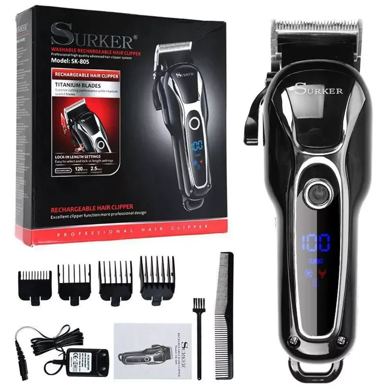 NEW IN Professional Hair Trimmer For Men Cordless Groom Hair Clipper Cutting Machine Hairdressing Supplies Barber Haircut Tool
NEW IN Professional Hair Trimmer For Men Cordless Groom Hair Clipper Cutting Machine Hairdressing Supplies Barber Haircut Tool