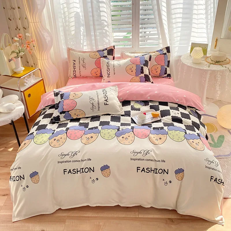 Bed Linen New Four-piece Bed Sheet Set for Double Home Textile Thickened Brushed Luxury Pillowcases Bedroom Bedding Set
Bed Linen New Four-piece Bed Sheet Set for Double Home Textile Thickened Brushed Luxury Pillowcases Bedroom Bedding Set