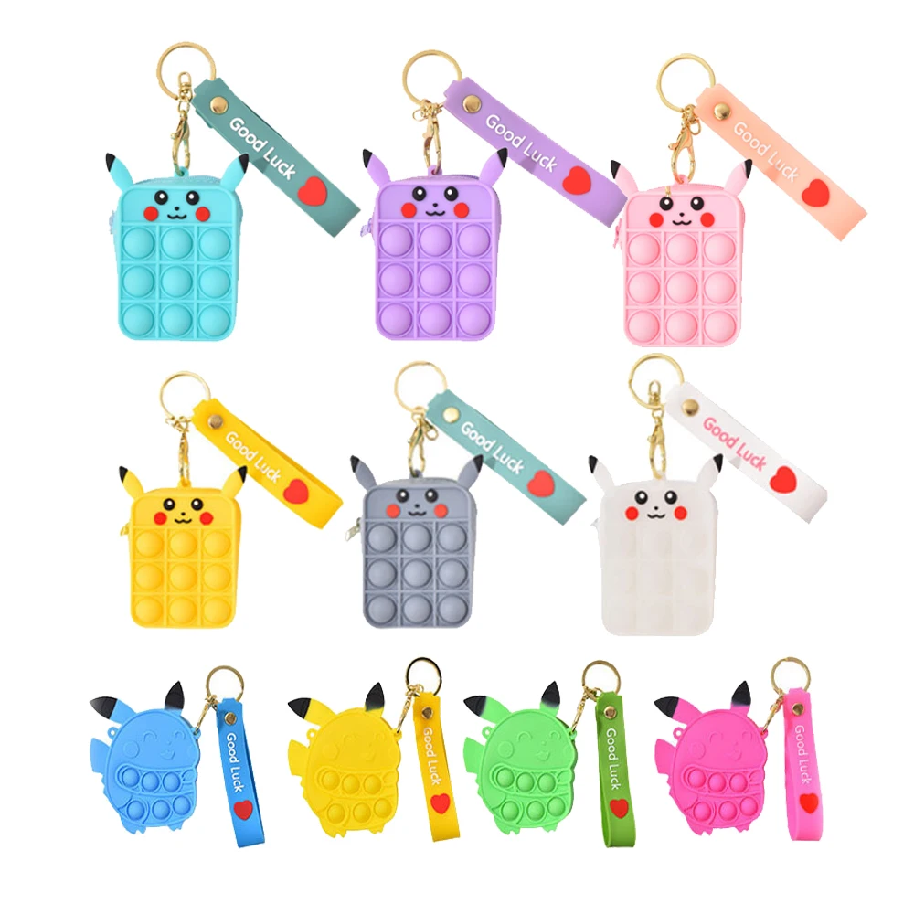 Pop It Coin Purse Pikachu Keychains Silicone Material Pendant Fingertip Decompression Kawaii Cartoon Mini Toy Bag Ornament
Pop It Coin Purse Pikachu Keychains Silicone Material Pendant Fingertip Decompression Kawaii Cartoon Mini Toy Bag Ornament