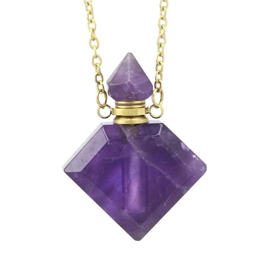 LL Natural Crystal Stone Perfume Essential Oil Bottle Pendant Necklace Modern Stylish Jewelry Ornament Lovers Gift
LL Natural Crystal Stone Perfume Essential Oil Bottle Pendant Necklace Modern Stylish Jewelry Ornament Lovers Gift