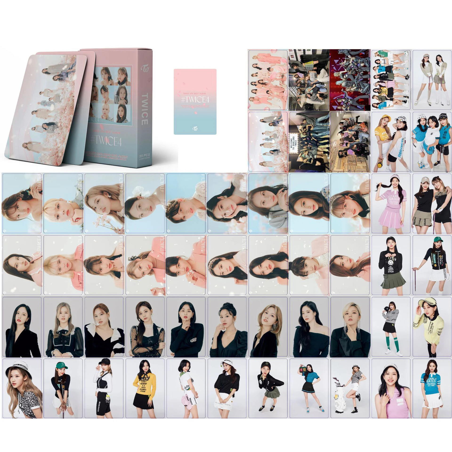 54Pcs/box Kpop TWICE 4th BEST ALBUM Photocard High quality HD Double Print Lomo Cards for Fans Collection Idol Gift Postcards
54Pcs/box Kpop TWICE 4th BEST ALBUM Photocard High quality HD Double Print Lomo Cards for Fans Collection Idol Gift Postcards