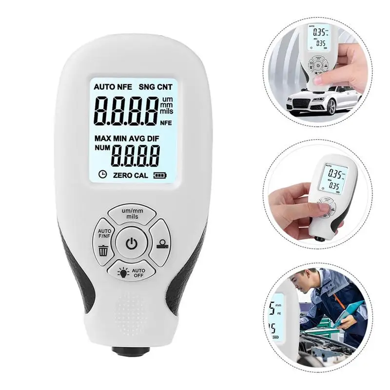 Профессиональный ЖК-цифровой дисплей Автомобильный датчик толщины пленки краски инструмент для осмотра автомобиля 
Профессиональный ЖК-цифровой дисплей Автомобильный датчик толщины пленки краски инструмент для осмотра автомобиля
