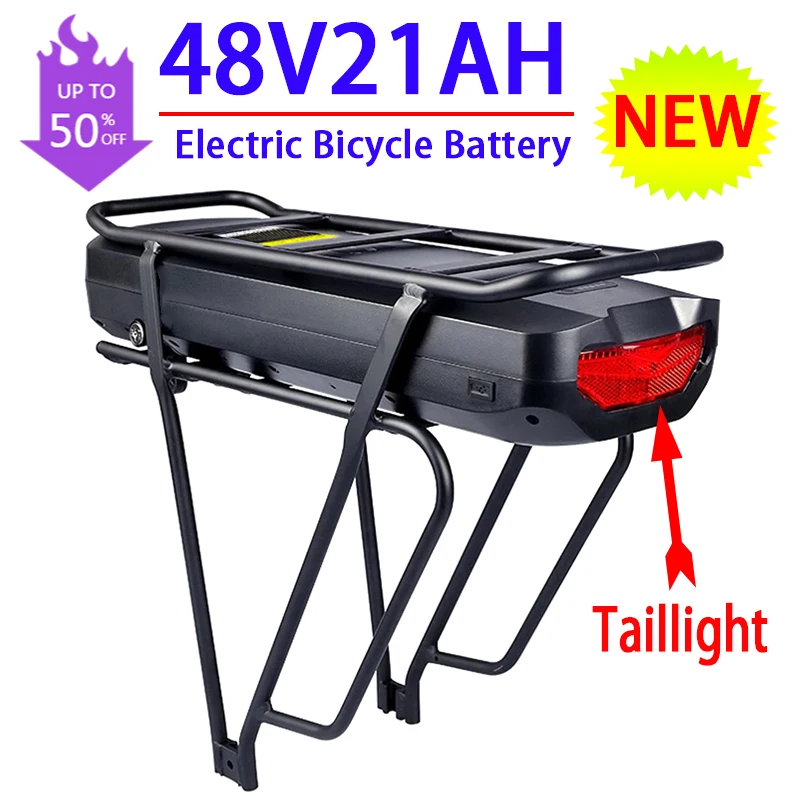 Electric Bicycle 48V 21Ah Luggage Carrier Lithium-Ion Battery 36V 18Ah Bafang E-Bike With Tail Light 500W 750W 1000W Motor
Electric Bicycle 48V 21Ah Luggage Carrier Lithium-Ion Battery 36V 18Ah Bafang E-Bike With Tail Light 500W 750W 1000W Motor