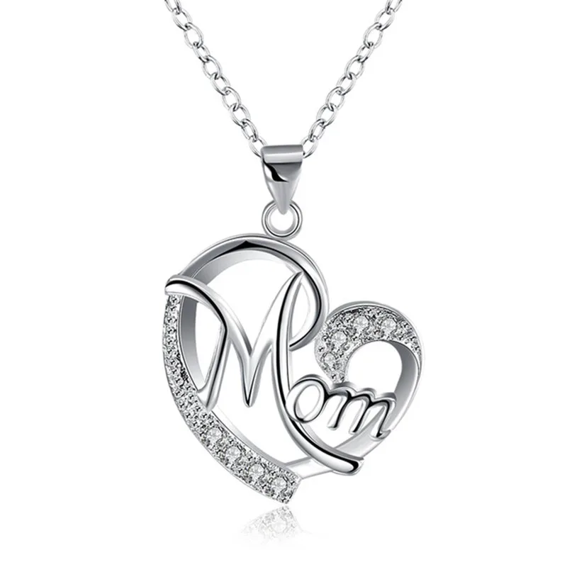 925 Sterling Silver Women Necklaces Letter MOM Heart Shape Zircon Necklaces Mother's Day Gift Fine Jewelry Charm Gifts
925 Sterling Silver Women Necklaces Letter MOM Heart Shape Zircon Necklaces Mother's Day Gift Fine Jewelry Charm Gifts