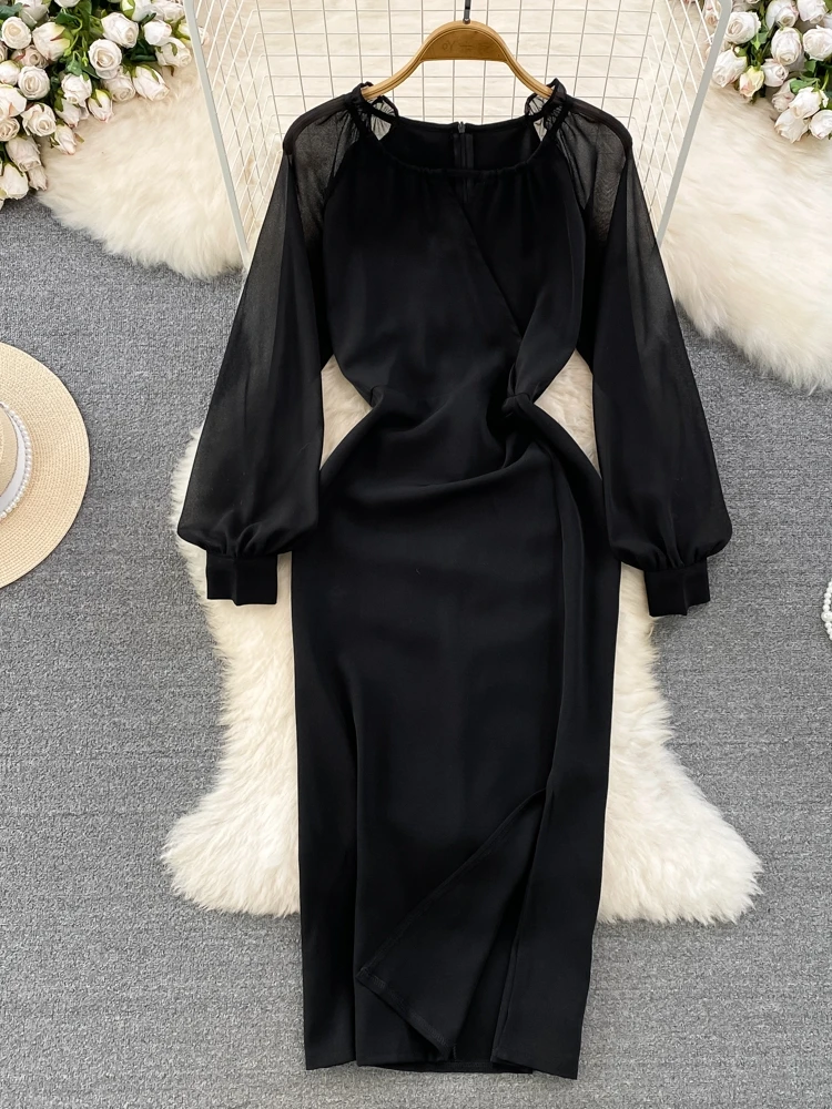 Aibeautyer New Casual Spring Autumn Solid Slim Full Lady Dress A Line O Neck Chiffon Pullover Mid-Calf Women Dresses
Aibeautyer New Casual Spring Autumn Solid Slim Full Lady Dress A Line O Neck Chiffon Pullover Mid-Calf Women Dresses