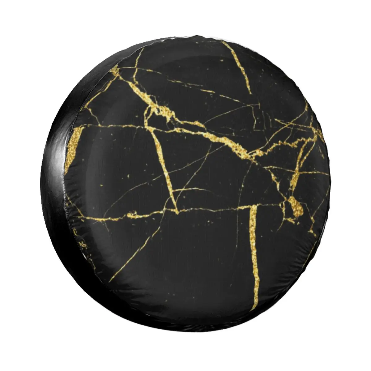 

Luxe Black And Gold Marble Texture Spare Tire Cover for Mitsubishi Pajero Modern Graphic Car Wheel Covers 14" 15" 16&q