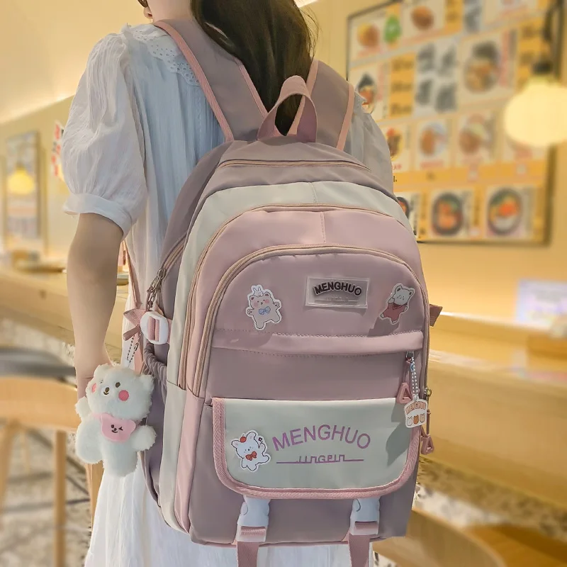 Ladies Pink Cute Badge Waterproof College Backpack Kawaii Girl Travel Nylon Book Backpack Female Laptop Fashion Women School Bag
Ladies Pink Cute Badge Waterproof College Backpack Kawaii Girl Travel Nylon Book Backpack Female Laptop Fashion Women School Bag