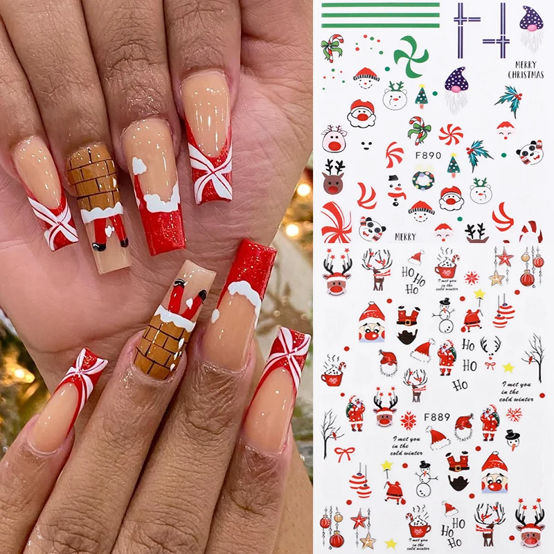 3D Christmas Nails Stickers Self-adhesive Cartoon Penguin Deer Snowflake Santa Claus DIY Manicuring Decoration Nail Art Decals
3D Christmas Nails Stickers Self-adhesive Cartoon Penguin Deer Snowflake Santa Claus DIY Manicuring Decoration Nail Art Decals