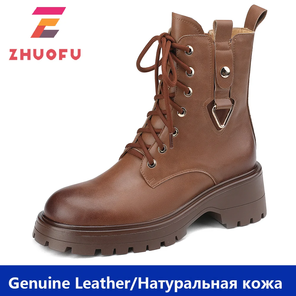 ZHUOFU 2023 модные новые женские ботильоны из натуральной кожи со шнуровкой и платформой на толстом каблуке повседневная женская обувь на осень ...
ZHUOFU 2023 модные новые женские ботильоны из натуральной кожи со шнуровкой и платформой на толстом каблуке повседневная женская обувь на осень ...
