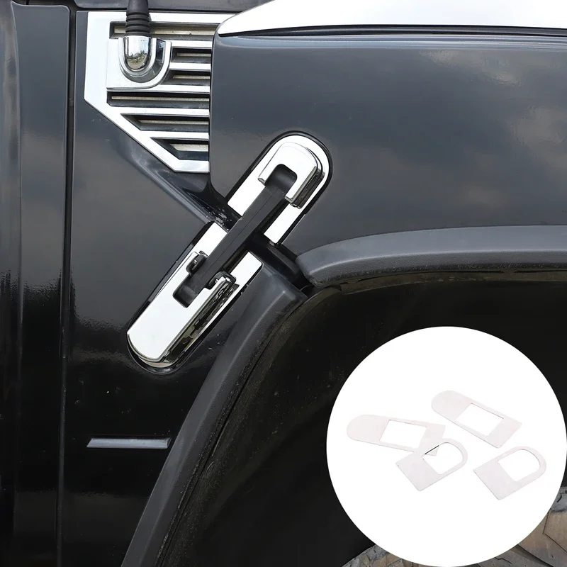 Для Hummer H2 2003-2009 нержавеющая сталь Яркая Серебряная защелка капота Нижняя