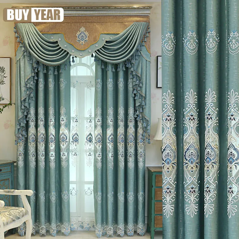 High Shade Curtains for Living Room Custom European Style Jacquard Windows High Quality Curtains for Bedroom
High Shade Curtains for Living Room Custom European Style Jacquard Windows High Quality Curtains for Bedroom