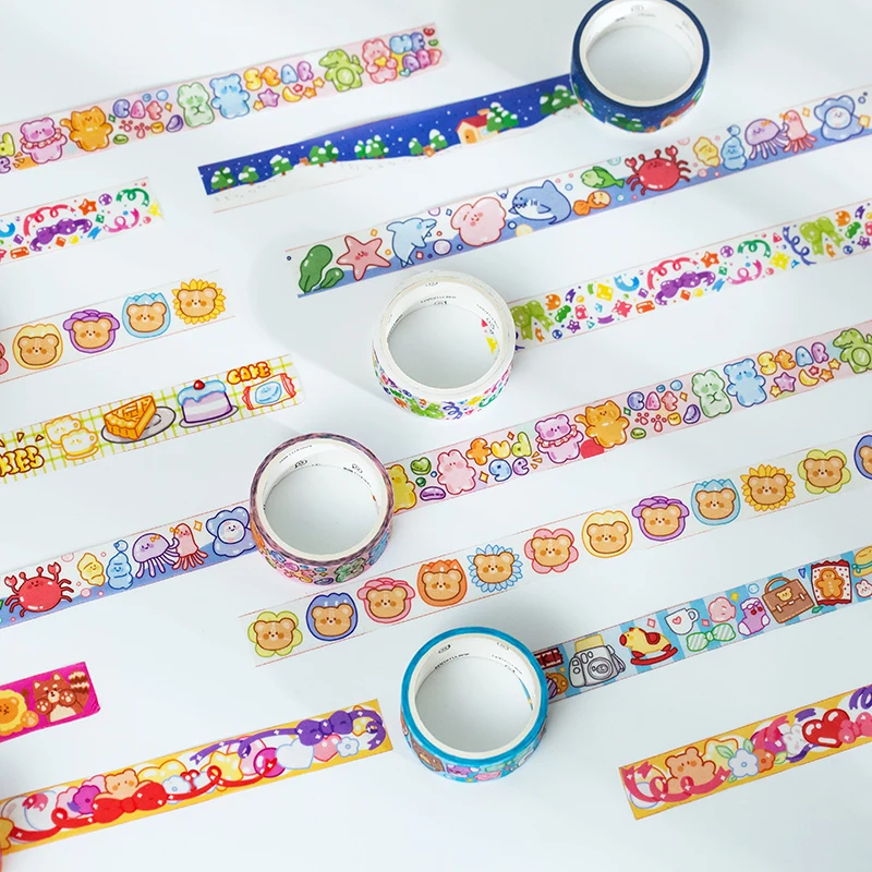 Cute Washi Tape 15mm*3m Masking Tape Stickers Stationery Decorative Tape Perfect for Bullet Journal, Scrapbook, DIY Crafts
Cute Washi Tape 15mm*3m Masking Tape Stickers Stationery Decorative Tape Perfect for Bullet Journal, Scrapbook, DIY Crafts