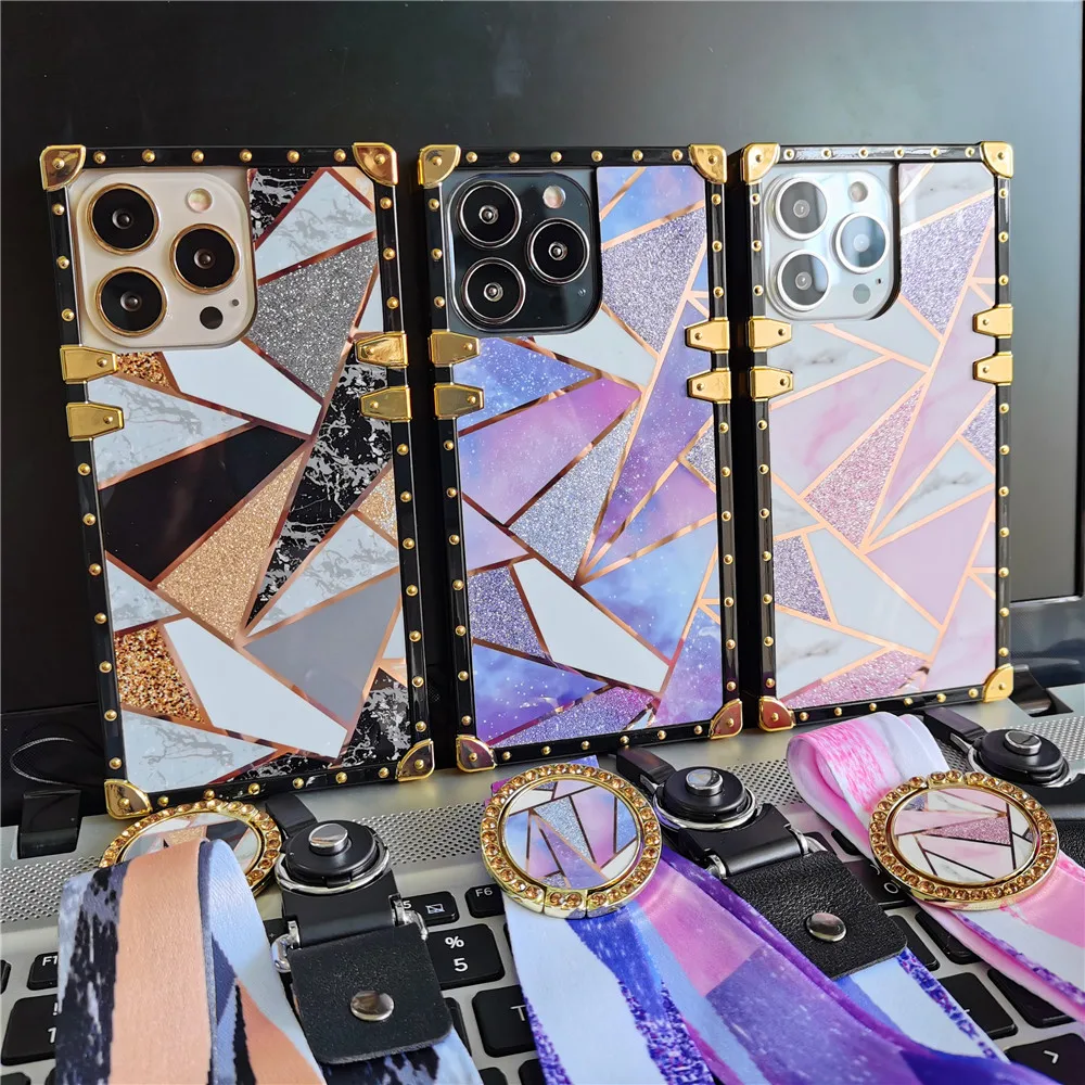 Luxury Bling Glitter Square Case For iPhone 14 11 13 12 Pro Max X XS XR 6S 7 8 14 Plus Geometric Splice Gold Stripe Phone Cover
Luxury Bling Glitter Square Case For iPhone 14 11 13 12 Pro Max X XS XR 6S 7 8 14 Plus Geometric Splice Gold Stripe Phone Cover