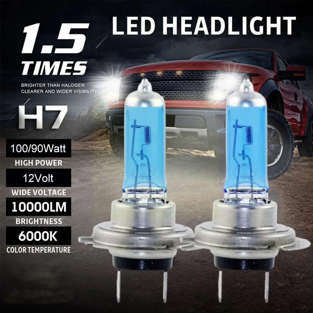 2/1pcs H7 Car Headlight Bulbs 100w 8500k Xenon White Lamp Lue Light Car Look Halogen Super 55w White Bulb Effect Headli H9i3
2/1pcs H7 Car Headlight Bulbs 100w 8500k Xenon White Lamp Lue Light Car Look Halogen Super 55w White Bulb Effect Headli H9i3