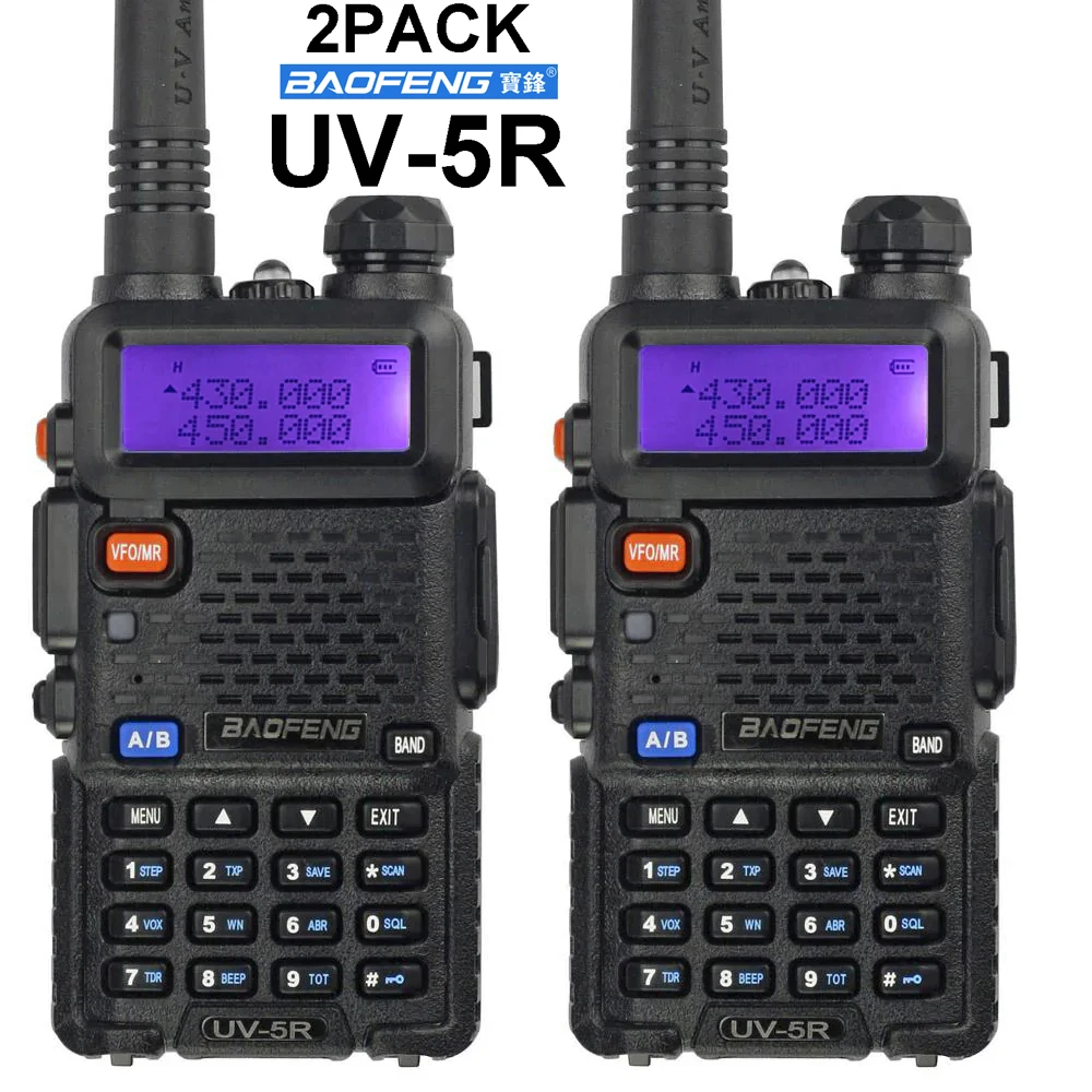 2pcs baofeng walkie talkie uv-5r dualband two way radio VHF/UHF 136-174MHz & 400-520MHz FM Portable Transceiver with earpiece
2pcs baofeng walkie talkie uv-5r dualband two way radio VHF/UHF 136-174MHz & 400-520MHz FM Portable Transceiver with earpiece