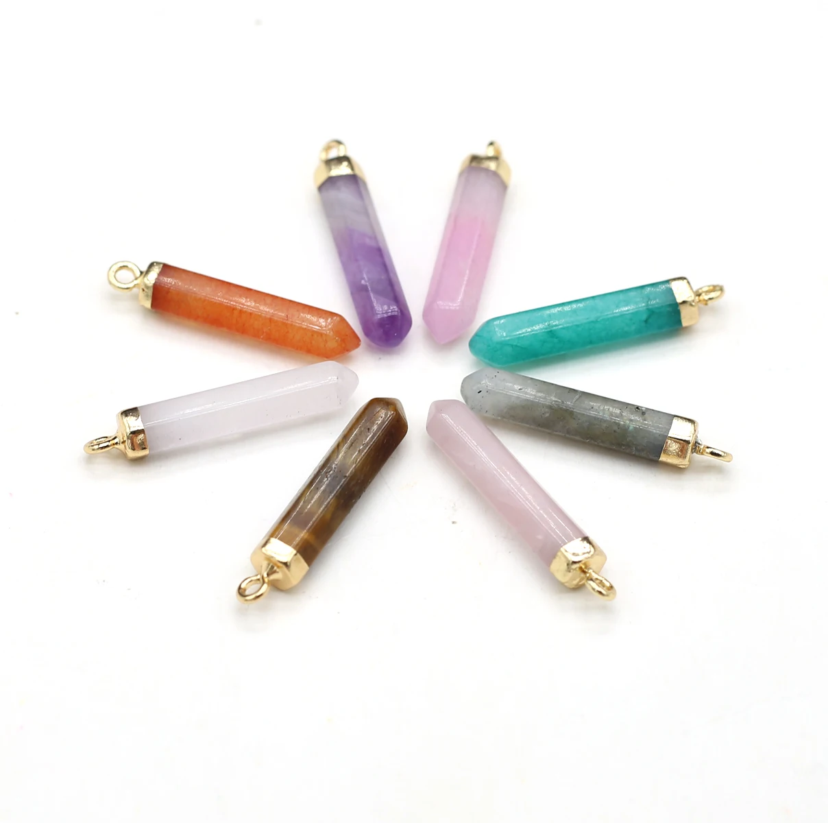 Natural Stone Amethyst Rose Quartz Crystal Pillar Gold Plated Pendant For Jewelry MakingDIY Necklace Accessorie Charm Gift Party
Natural Stone Amethyst Rose Quartz Crystal Pillar Gold Plated Pendant For Jewelry MakingDIY Necklace Accessorie Charm Gift Party