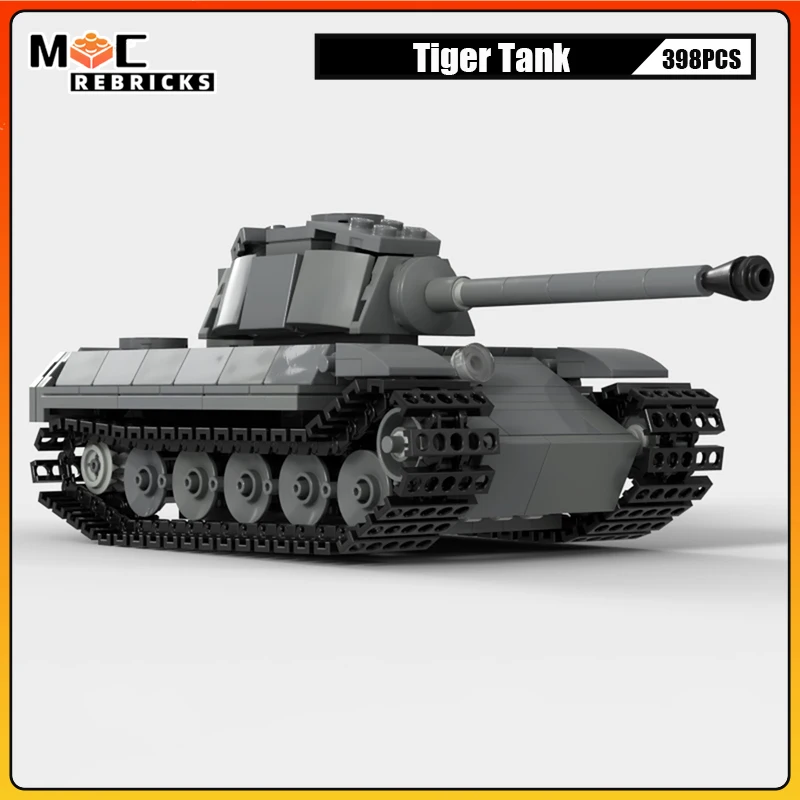 WW2 Военная техника Серия Армейские вооруженные силы Тигр II Танк MOC Строительные