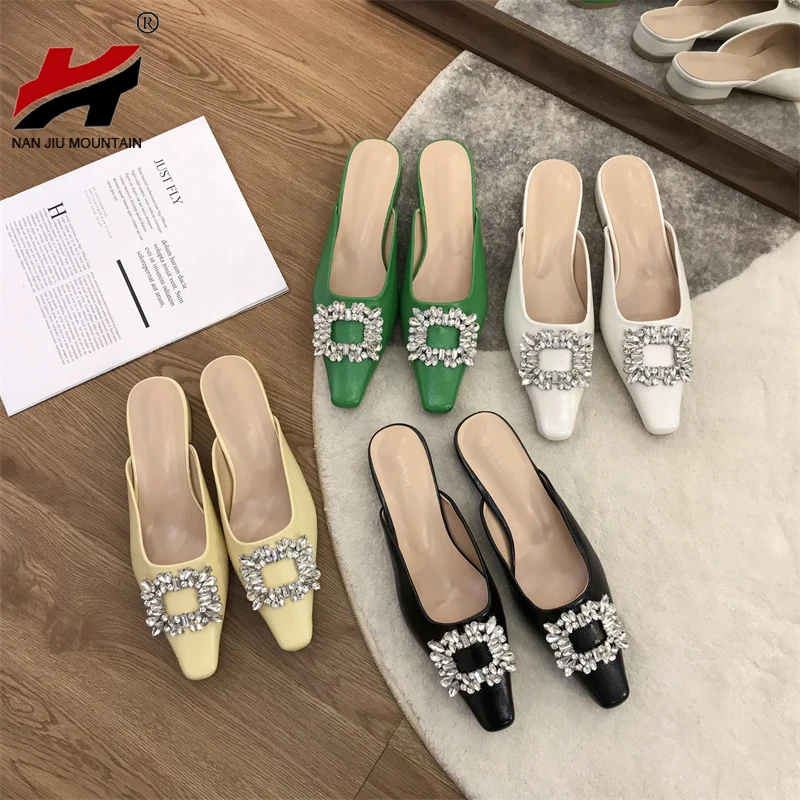 2022 Flat Sandals Women Slippers Square Toe Rhinestones Slippers Solid Color Female Spring Summer
2022 Flat Sandals Women Slippers Square Toe Rhinestones Slippers Solid Color Female Spring Summer