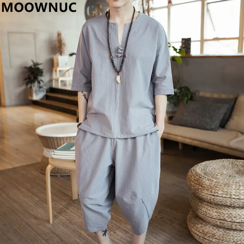 2022 Summer New Men's Fashion Casual Pure Color Cotton and Linen Two-Piece Set Men's Loose Large Size High Quality Two-Piece Set
2022 Summer New Men's Fashion Casual Pure Color Cotton and Linen Two-Piece Set Men's Loose Large Size High Quality Two-Piece Set
