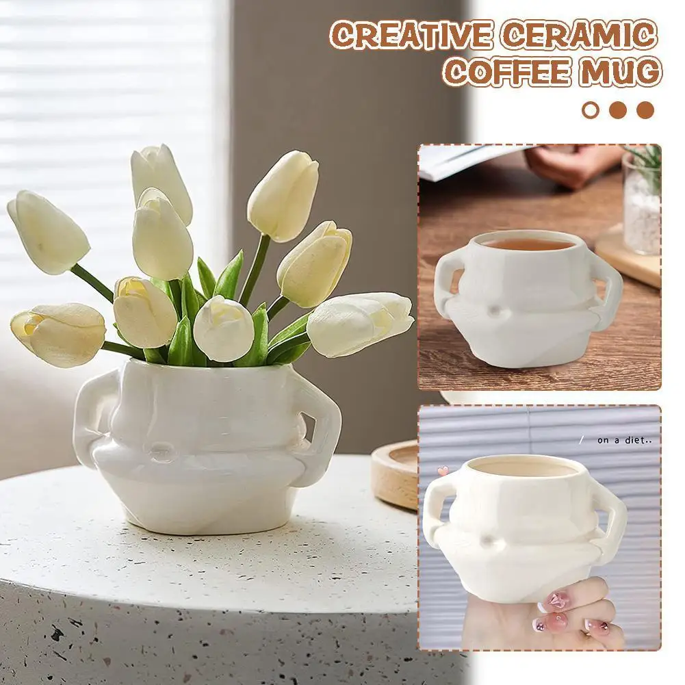 Ceramic Coffee Mug Novelty Fat Belly Mug And Morning Cup Creative Belly-shaped Milk Mug With Two Handles For Wedding Kitche D4S5
Ceramic Coffee Mug Novelty Fat Belly Mug And Morning Cup Creative Belly-shaped Milk Mug With Two Handles For Wedding Kitche D4S5
