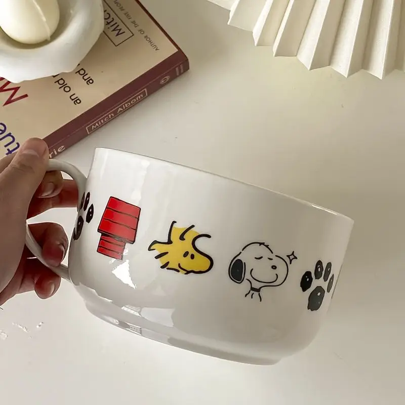 Керамическая миска для лапши Snoopy Kawaii, Чарли, с крышкой, милый набор посуды для общежития, студентов, устойчивая к высоким температурам
Керамическая миска для лапши Snoopy Kawaii, Чарли, с крышкой, милый набор посуды для общежития, студентов, устойчивая к высоким температурам