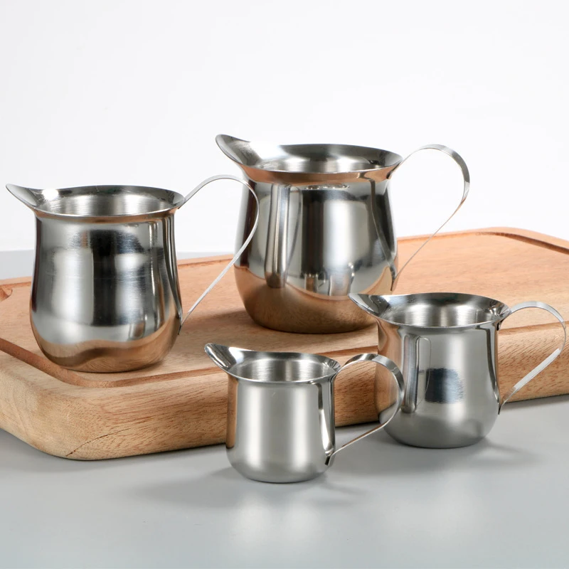 1Pc Stainless Steel Small Bell-Shaped Milk Frothing Pitcher Creamer Milk Jug for Barista Cappuccino Espresso Coffee
1Pc Stainless Steel Small Bell-Shaped Milk Frothing Pitcher Creamer Milk Jug for Barista Cappuccino Espresso Coffee