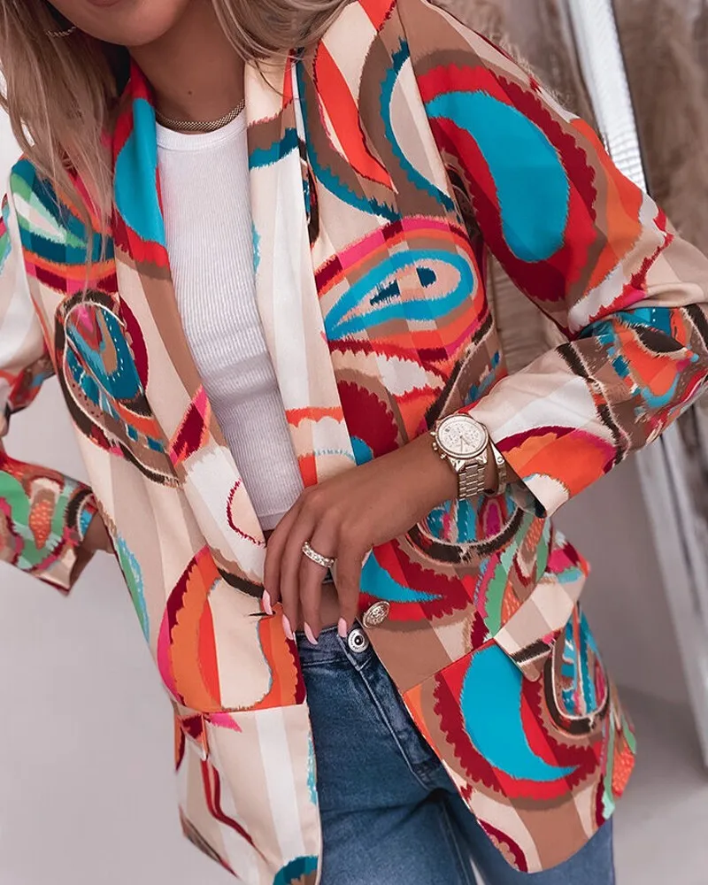 Abstract Print Shawl Collar Blazer Women Autumn Winter Long Sleeve Blazers Jacket Fashion Casual
Abstract Print Shawl Collar Blazer Women Autumn Winter Long Sleeve Blazers Jacket Fashion Casual