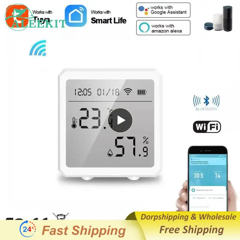 1~5PCS Tuya Zigbee3.0 Smart Temperature and Humidity Sensor Wireless Thermometer with LCD Screen Digital Display Work with Alexa
1~5PCS Tuya Zigbee3.0 Smart Temperature and Humidity Sensor Wireless Thermometer with LCD Screen Digital Display Work with Alexa