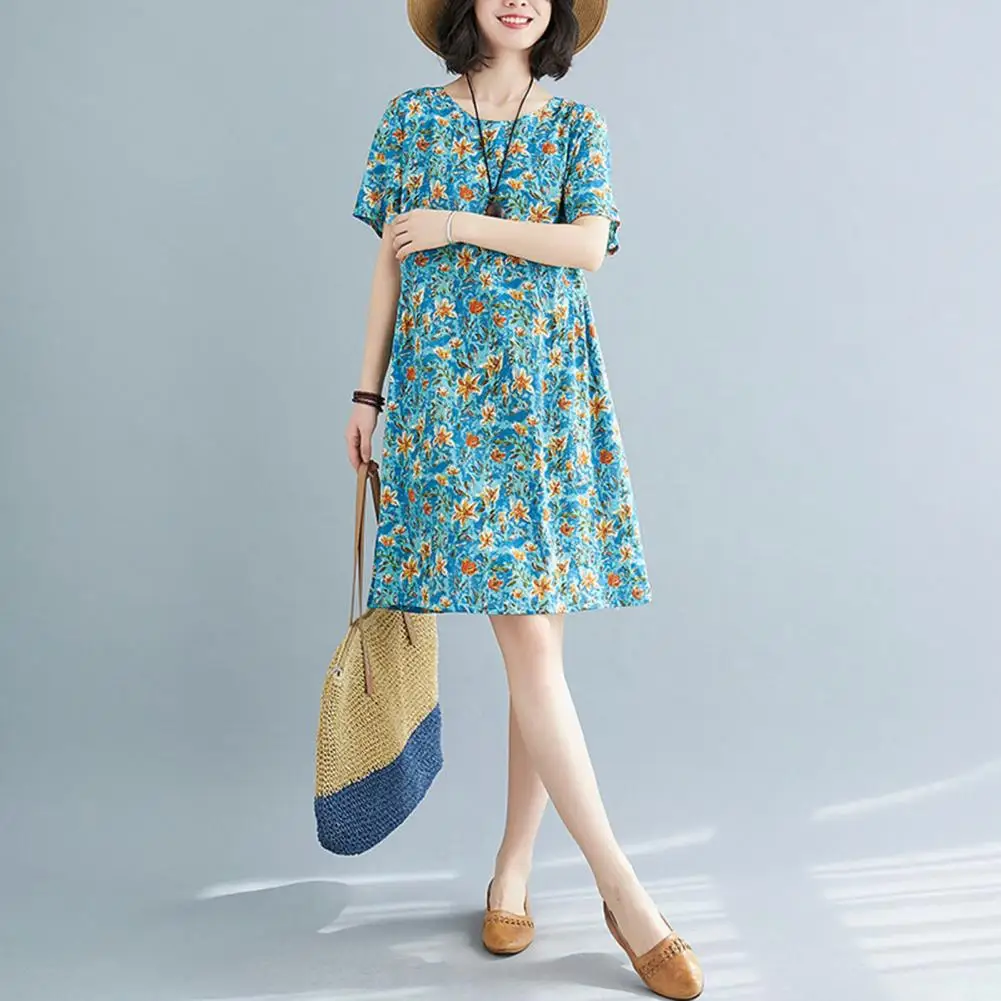 Stylish Beach Dress Loose Waist Breathable Women Summer Beach Dress Polyester Casual Dress Party Wear
Stylish Beach Dress Loose Waist Breathable Women Summer Beach Dress Polyester Casual Dress Party Wear