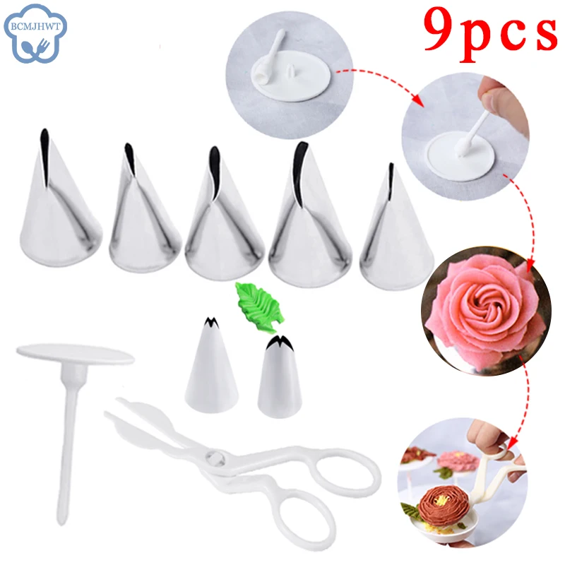 9Pcs/set Flower Scissor+Cake Tray +7pcs Tulips Rose Nozzle Nail Decor Lifter Fondant Cream Transfer Baking Pastry Kitchen
9Pcs/set Flower Scissor+Cake Tray +7pcs Tulips Rose Nozzle Nail Decor Lifter Fondant Cream Transfer Baking Pastry Kitchen